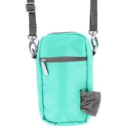 Doggie Walk Bags Dog Treat Pouch for Training, Cross Body Bag Poop Bag Holder for Dog Walking, Adjustable Strap with Clips, Large Pockets for Phone, Treats, Waste Bags (CB-Seafoam)