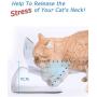 Liko 15 Degree Tilted Cat Bowl with Raised Stand,Double Pet Bowls for Food and Water,Perfect for Cats and Small Dogs