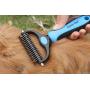 Maxpower Planet Pet Grooming Brush - Double Sided Shedding and Dematting Undercoat Rake Comb for Dogs and Cats,Extra Wide