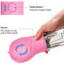 ROYALITA Dog Water Bottle 10oz with Drinking Feeder, Shovel and Garbage Bag Holder, Leak Proof Portable for Walking, Hiking and Traveling