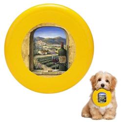 Pet Frisbee Flying Disc Dog Toy - Multifunction 1 Wine and Lavender Marilyn Dunlap