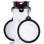 Dog Water Bottle Dog Bowls for Traveling Pet Food Container 2-in-1 with Collapsible Dog Bowls, Outdoor Dog Water Bowls for Walking Hiking Travelling … (White)