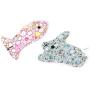 Hengzhi Catnip Toy Cute Small Bear/Rabbit Canvas,pet Toy for Kitten Scratch Resistant