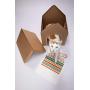 Gingerloaf House - Christmas Holiday Gingerbread Playhouse for Cats, Kittens, Rabbits & Bunny. Cardboard Box House Condo Cave Includes Giant Sticker Sheet for Decorating