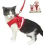 Cat Harness and Leash Escape Proof and Dog Harness Adjustable Soft Mesh Vest Harness for Walking with Reflective Strap for Pet Kitten Puppy Rabbit Cat Harness and Leash Escape Proof and Dog Harness Adjustable Soft Mesh Vest Harness for Walking with Reflective Strap for Pet Kitten Puppy Rabbit