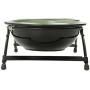 PetRageous Buddys Best Steel Frame Non-Skid Raised Dog Feeder 13-Inch Long by 5.75-Inch Wide by 3-Inch Tall with 2 Dishwasher Safe Stoneware 6-Inch 2-Cup Capacity Bowls