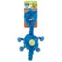 TOP PAW Plush Blue Dino Rope Squeaker Dog Toy~Large~
