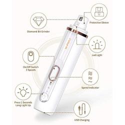 Petural Dog Nail Grinder with LED Light, 2021 Upgraded Powerful 3-Speed Electric Pet Nail Trimmer Painless Paw Smoothing, Grooming, Trimming Tool for Small Medium Large Dogs & Cats
