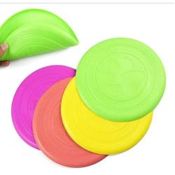 Dafang 3 Pac Dog Frisbee 7 Inch, Dog Frisbee Training Toys Flying Discs Flyer Soft Pet Toy Frisbee Flying Disc Tooth Resistant Outdoor Dog Training