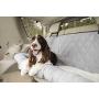 PetSafe Happy Ride Car Cuddler, Dog Bed Seat Cover - Grey and Tan - Bench and Bucket Covers for Cars, SUVs and Trucks