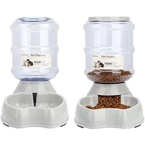 Old Tjikko Water Feeder for Dogs,1 Gallon Feeding Waterer Supplies,Automatic Dog Water Feeder Dispenser