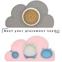 Ptlom Pet Placemat for Dog and Cat, Mat for Prevent Food and Water Overflow, Suitable for Medium and Small Pet,Silicone