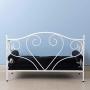 Yoonnie room Pet Bed, Dog Bed with White Metal Frame and Detached Thick Cushion for Small Dog Summer Using