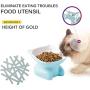 Legendog Ceramic Cat Bowls, Raised Cat Bowls Cat Food Bowls Cat Bowls Elevated, Elevated Porcelain Pet Feeder Bowl Protect Cats Spine