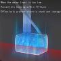 YUNDING Cat Water Fountain Mute Prevent Dry Burning 2L Water Level Window with Led Light Automatic Flower Pet Fountain Dog Water Dispenser for Cats(Color:White)