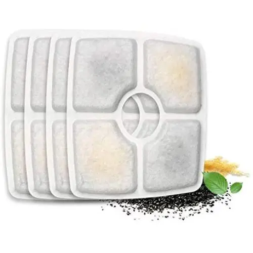 VinDox Pet Fountain Filter Replacement for VinDox /OYES Cat Water Fountain- 4 Packs, Pet Water Fountain Filter, Pet Fountain Automatic Water Dispenser Filters Activated Carbon Filters Replacement VinDox Pet Fountain Filter Replacement for VinDox /OYES Cat Water Fountain- 4 Packs, Pet Water Fountain Filter, Pet Fountain Automatic Water Dispenser Filters Activated Carbon Filters Replacement