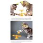MOOS Suction Cup Spring People Turn cat Toy Turntable Funny cat Stick pet Toy