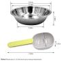 Bac-kitchen 4 Pcs Stainless Steel Dog and Cat Food Dish/Bowls, Shallow Cat Dish, Neater Feeder Extra Replacement Bowl -Metal Food and Water Dish, for Small Dogs and Cats,12oz