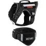 Tactical Dog Harness and Collar Set, No Pulling Adjustable Pet Harness Reflective K9 Training Vest Military Service Dog Harness Easy Control for Medium Large Dogs(Black,M) Tactical Dog Harness and Collar Set, No Pulling Adjustable Pet Harness Reflective K9 Training Vest Military Service Dog Harness Easy Control for Medium Large Dogs(Black,M)