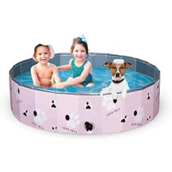 Dog Pools for Large Dogs - Kiddie Pool for Dog Swimming Pools Portable Bathtub Cute Dog Bath Tubs for Dogs, Cats and Kids