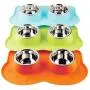 Pawise Dog Bowls Double Stainless Steel Bowls with Non-Skid Removable Silicone Mat Cat Bowls (Color Random) Pawise Dog Bowls Double Stainless Steel Bowls with Non-Skid Removable Silicone Mat Cat Bowls (Color Random)