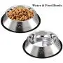 Inscape Data 2 Pack Dog Bowl Stainless Steel Dog Food and Water Bowls Pet Feeder Bowls with Spoons, Non-Slip Rubber Base - Easy to Clean Inscape Data 2 Pack Dog Bowl Stainless Steel Dog Food and Water Bowls Pet Feeder Bowls with Spoons, Non-Slip Rubber Base - Easy to Clean