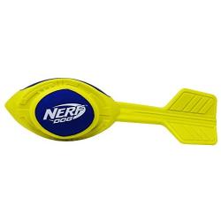 Nerf Dog 12 Inch Nylon/Foam Fetch and Catch Dog Toy, Blue/Green, Medium