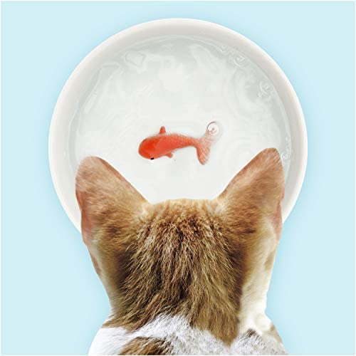 Suck UK Goldfish Dog Or Cat Bowl | Novelty Food & Water Bowl | Cat Food & Dog Food Dish | Ceramic Bowl | Cat Accessories |