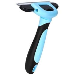 DELE Professional Deshedding Brush, Grooming Brush for Dog and Cat Hair with 4 inches Edge. Pet Reduces Shedding Tool Comb, Large Size