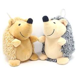 CPYOSN Hedgehog Dog Toys, Dog Squeak Plush Pet Toys Intreactive Training Stuffed Dog Chew Toys for Puppies and Small Dogs, 2 Pack