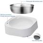 Cat Dog Food Bowls:Slanted Cat Bowls for Food and Water,Stainless Steel Dog Bowl with Heavy Stand for Cats and Small Dogs,Non-Slip Non-Spill and Easier to Reach Food