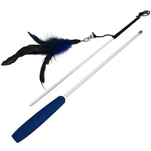 Pet Fit For Life Feather Teaser and Exerciser for Cat and Kitten - Cat Toy Interactive Cat Wand Pet Fit For Life Feather Teaser and Exerciser for Cat and Kitten - Cat Toy Interactive Cat Wand