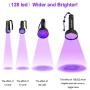 UV Blacklight Flashlight, Super Bright 128 LED Pet Dog Cat Urine Detector light Flashlight for Pet Urine Stains, UV Black light Flashlight for Bed Bugs, Scorpions Hunting