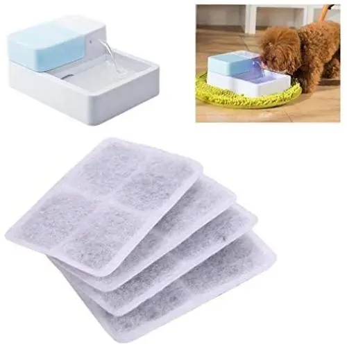 MIFXIN Pet Water Fountain Filter 4Pcs Activated Carbon Filter Replacement for Dog Cat Water Fountain Pet Water Dispenser MIFXIN Pet Water Fountain Filter 4Pcs Activated Carbon Filter Replacement for Dog Cat Water Fountain Pet Water Dispenser