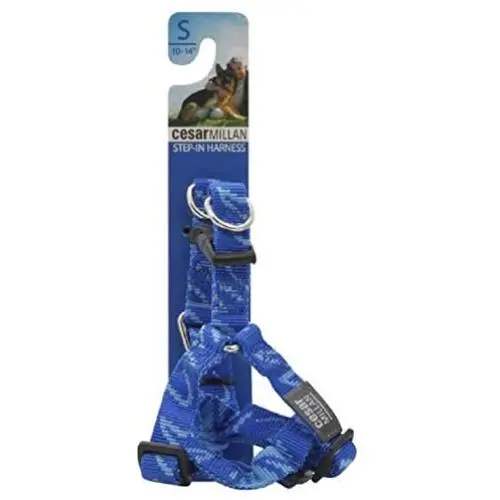 Cesar Millan Step-in Harness, Small, 10-14 inches, Blue Cesar Millan Step-in Harness, Small, 10-14 inches, Blue