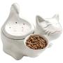 FEENGG 2.0L Pet Drinking Fountain, Pet Automatic Circulation Water Dispenser,Ceramic Pet Water Fountain Eletric Pet Drinking Water Dispenser for Cat Dog