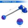 Dog Suction Cup Tug of War, Double Suction Cup Tug Toys for Aggressive Chewers, Interactive Dog Chew Toy for Teeth Cleaning(Blue-Purple)