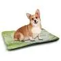 Green and White Patterned Pet Pad Damask Inspired Victorian Retro Revival Motifs Rococo Swirls Classic Bite-Resistant Pet Mat Pale Green White Green and White Patterned Pet Pad Damask Inspired Victorian Retro Revival Motifs Rococo Swirls Classic Bite-Resistant Pet Mat Pale Green White