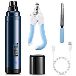 SUKCESO Dog Nail Grinder - Upgraded Electric Rechargeable Quiet Pet Nail Trimmer. Professional Painless Cat Nail Clippers Paws Grooming & Smoothing for Small Medium Large Dogs & Cats Rabbit