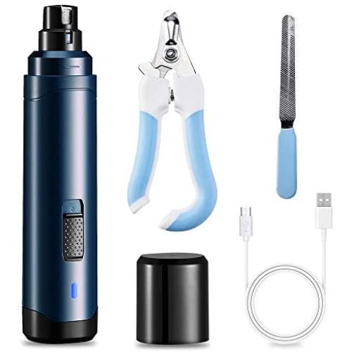 SUKCESO Dog Nail Grinder - Upgraded Electric Rechargeable Quiet Pet Nail Trimmer. Professional Painless Cat Nail Clippers Paws Grooming & Smoothing for Small Medium Large Dogs & Cats Rabbit