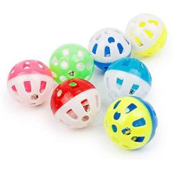 Pudwy 5 pcs/Lot Cat Ball Toy with Jingle Bell Inside Cat Toys Pet Cat Teaser Colorful Balls Toy for Cats Diameter 3.5 cm