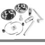 Yosoo- Adjustable Raised Bowls,Double Bowl Stainless Steel Bowls Elevated Dog Feeder Adjustable Dog Feeder for Small Medium Large Dogs Cats Pets