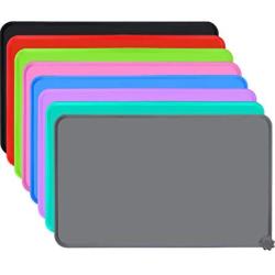 Joytale Dog Cat Food Mat, Large (21'' x 14'') or Medium (18.5'' x 12'') Silicone Waterproof Pet Bowl Mat, Non Slip Pet Bowl Mats Placemats