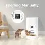 DADYPET Automatic Cat Feeder 4.5L, Colorful Screen Pet Feeder Food Dispenser Easy Checking, for Small and Medium Cat Dog, Portion Control, Programmable Timer for up to 4 Meals per Day