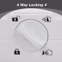 Cat Flap Door 4 Way Locking System Pet Door Cat Flap Door (L)