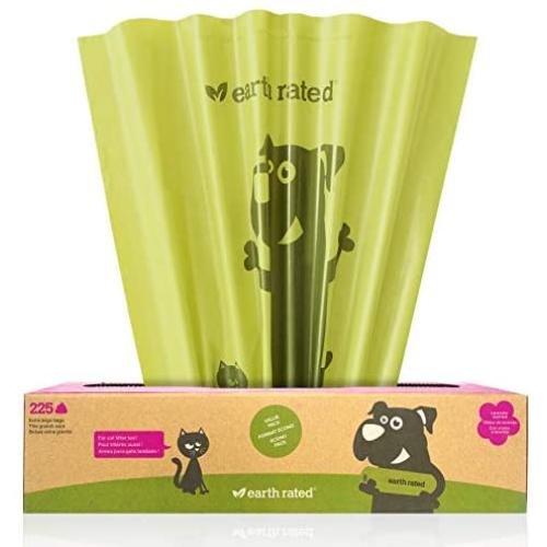 Earth Rated Extra Large Poop Bags, Poop Bags for Large Dogs, 225 Bags on a Large Single Roll, Each Cat Poop Bag Measures 11 x 13 inches