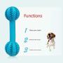 Gbrand Dog Chew Toy Ball, Interactive Dog Teeth Cleaning Toothbrush Stick Bite Resistant Dog Toys, Food Dispensing Ball, for Small Medium and Large Dogs, 19x6cm, Blue