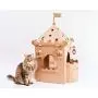 Personalized Cardboard Cat House with Balcones. Cat Furniture. Cat Fortress.