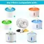 Tiumiso EZMioo Cat Water Fountain Filters, Pet Fountain Filter Triple Filtration System Replacement Filter, Concentrated Carbon Technology Filters for Automatic Flower Water Dispenser(4 Pack, 4 Pack)