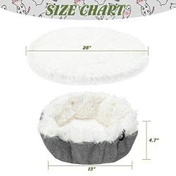 Furry Self Warming Cat Bed Mat - Foldable Convertible Plush Cat Sleeping Bag, Warm Comfy Pet Nest Pad Anti-Slip Calming Bed for Cat & Puppy